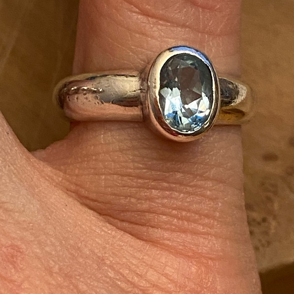 Stunning handmade topaz 925 sterling silver ring - Picture 2 of 8